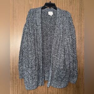 St. John's Bay Charcoal Open-Front Cardigan